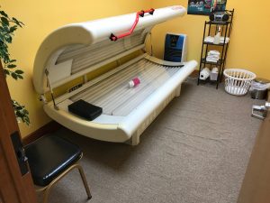 Tanning bed at one of the branches of Ultimate Image Fitness Centers